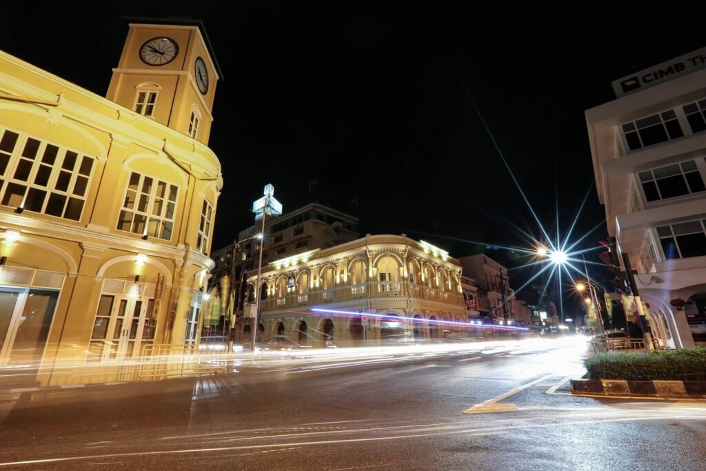 Phuket Old Town by night