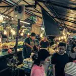 crowd at Naka Weekend Market