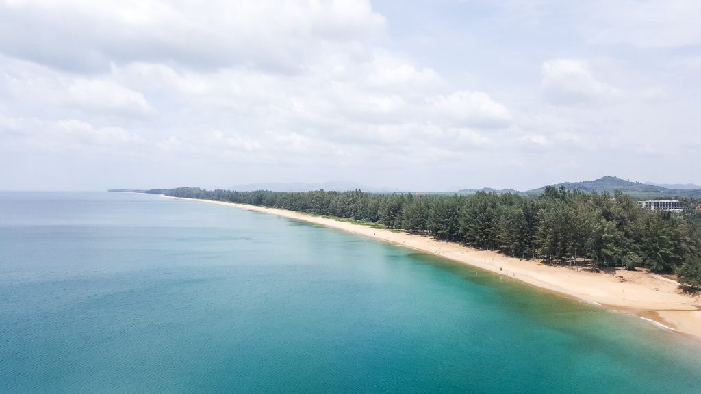 Mai Khao Beach aerial view