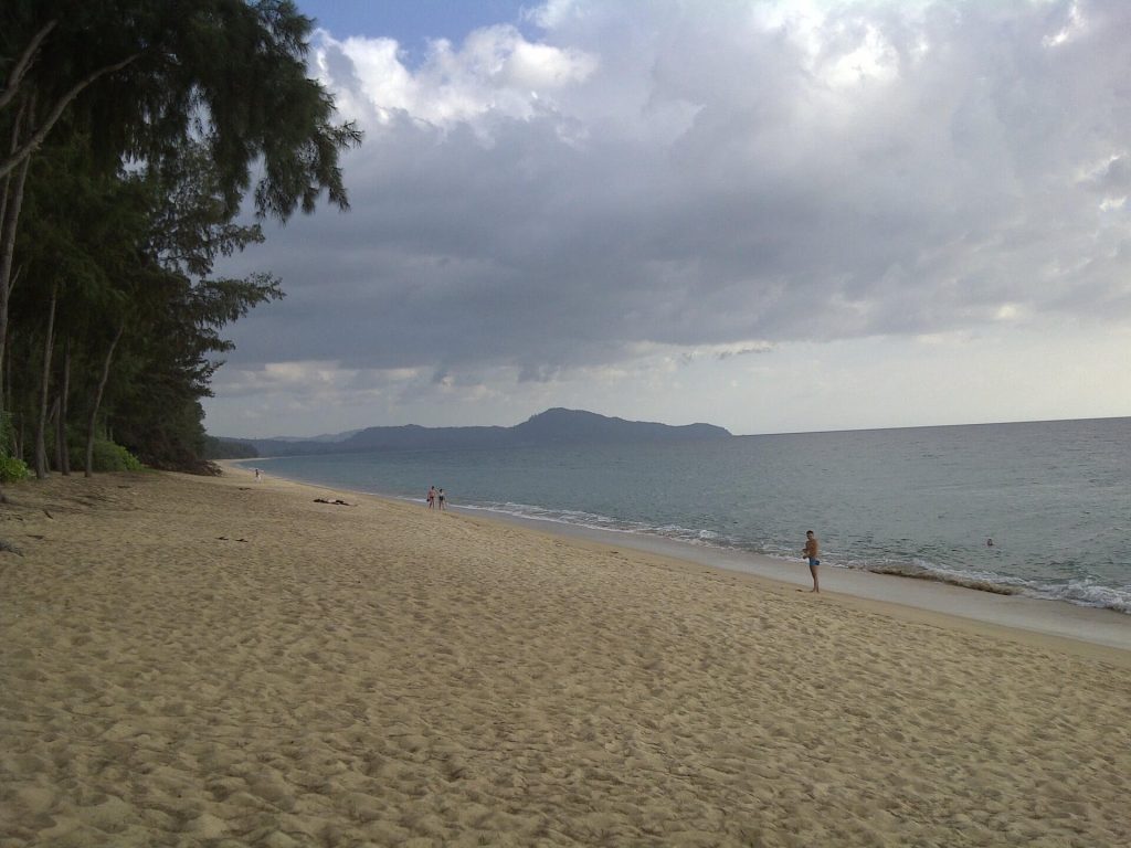 Mai Khao Beach on a cloudy day