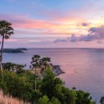 Viewpoint landscape laem promthep cape at sunset